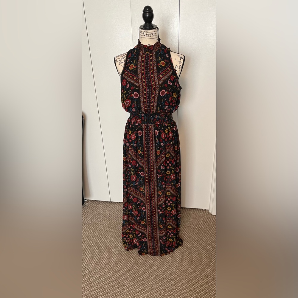 Beautiful, full-length, multicolor dress
